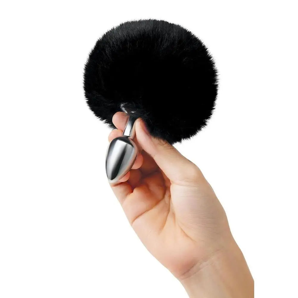 Black Bunny Tail Butt Plug
