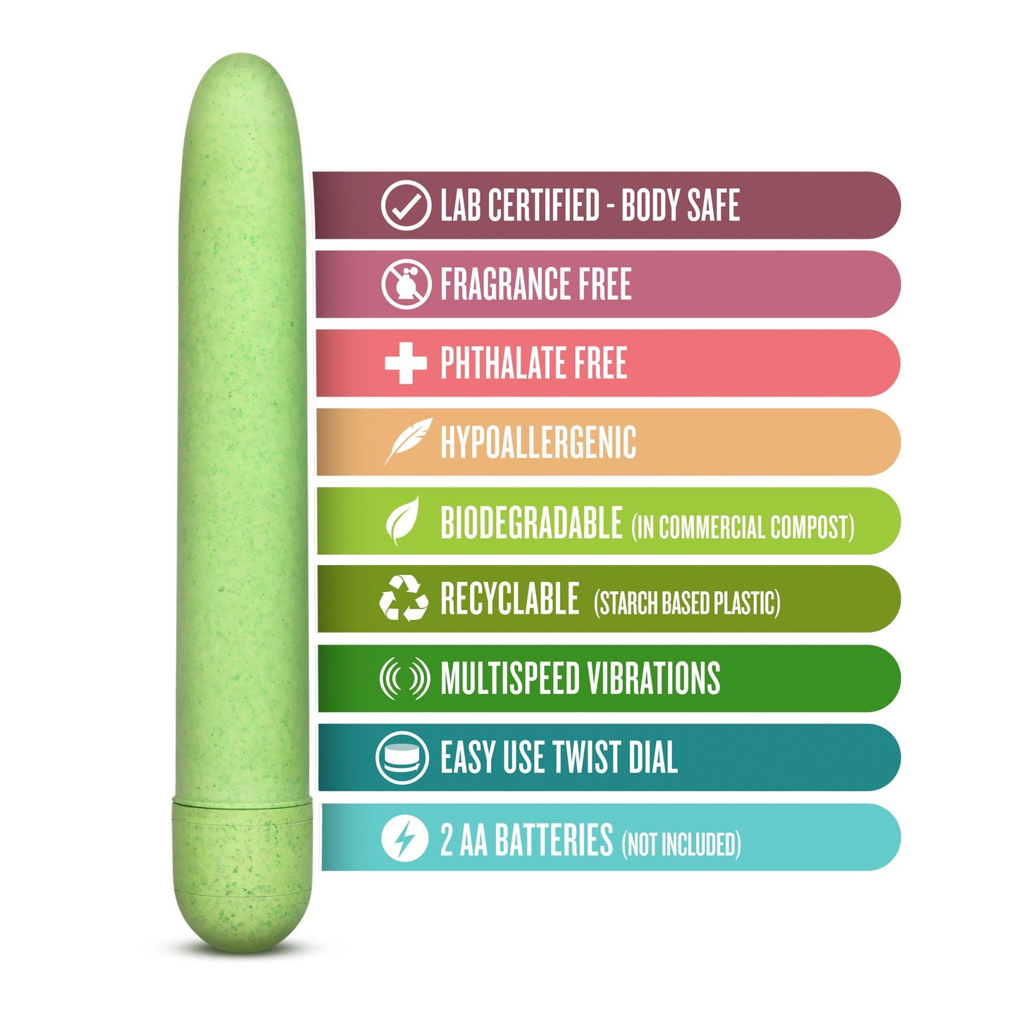 Biodegradable Eco Bullet Vibrator - Green