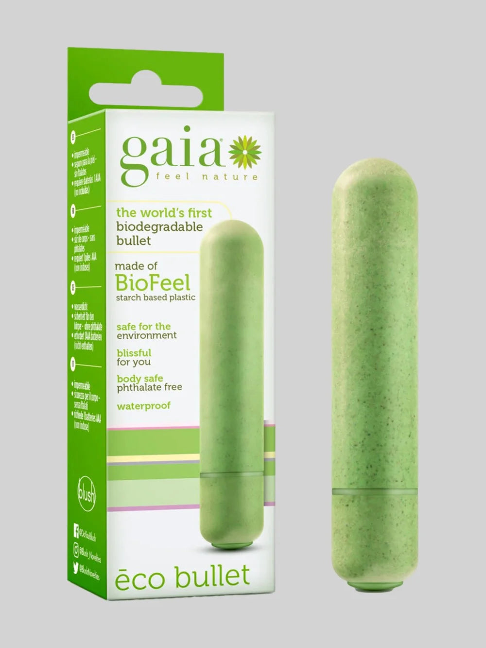 Biodegradable Eco Bullet Vibrator - Green