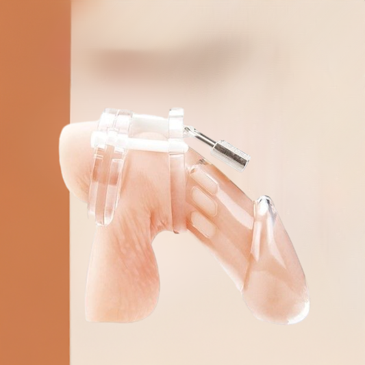 Chastity Cage – Clear, Acrylic See-Thru