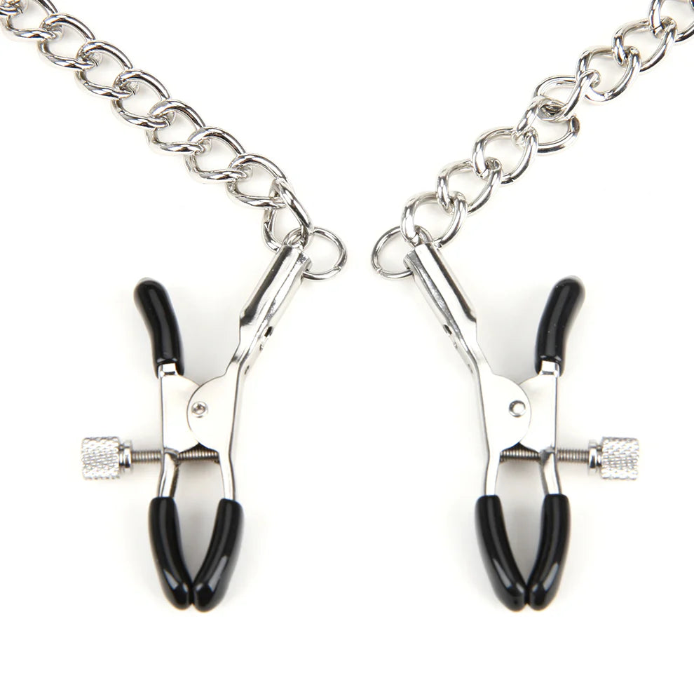 Breathable Ball Gag with Nipple Chain