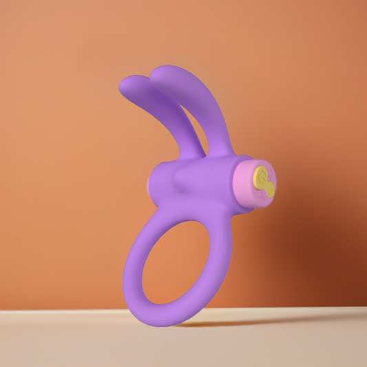 RINY Remote Control Rabbit Cock Ring Purple