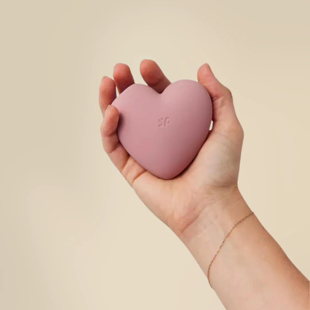 Cutie Heart Double Air Pulse Vibrator – Light Pink