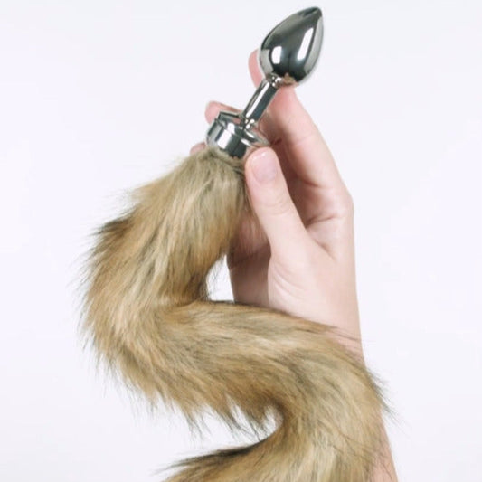 Red Fox Tail Butt Plug