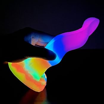 Unicorn Tongue Glow-in-the-Dark Silicone Dildo