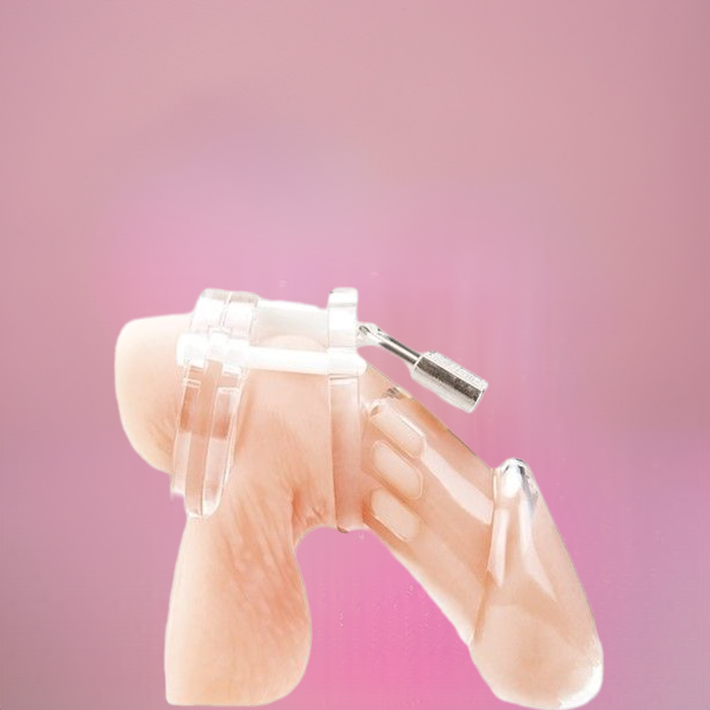Chastity Cage – Clear, Acrylic See-Thru