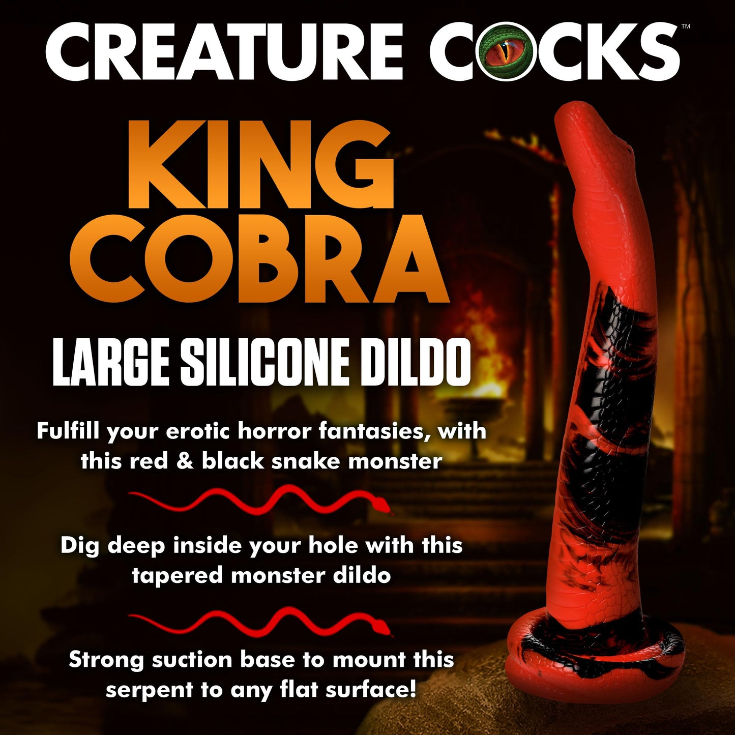 Creature Cocks King Cobra 14inch Silicone Dong