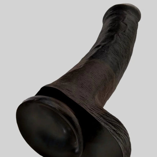 9 Inch Dildo with Balls – Black