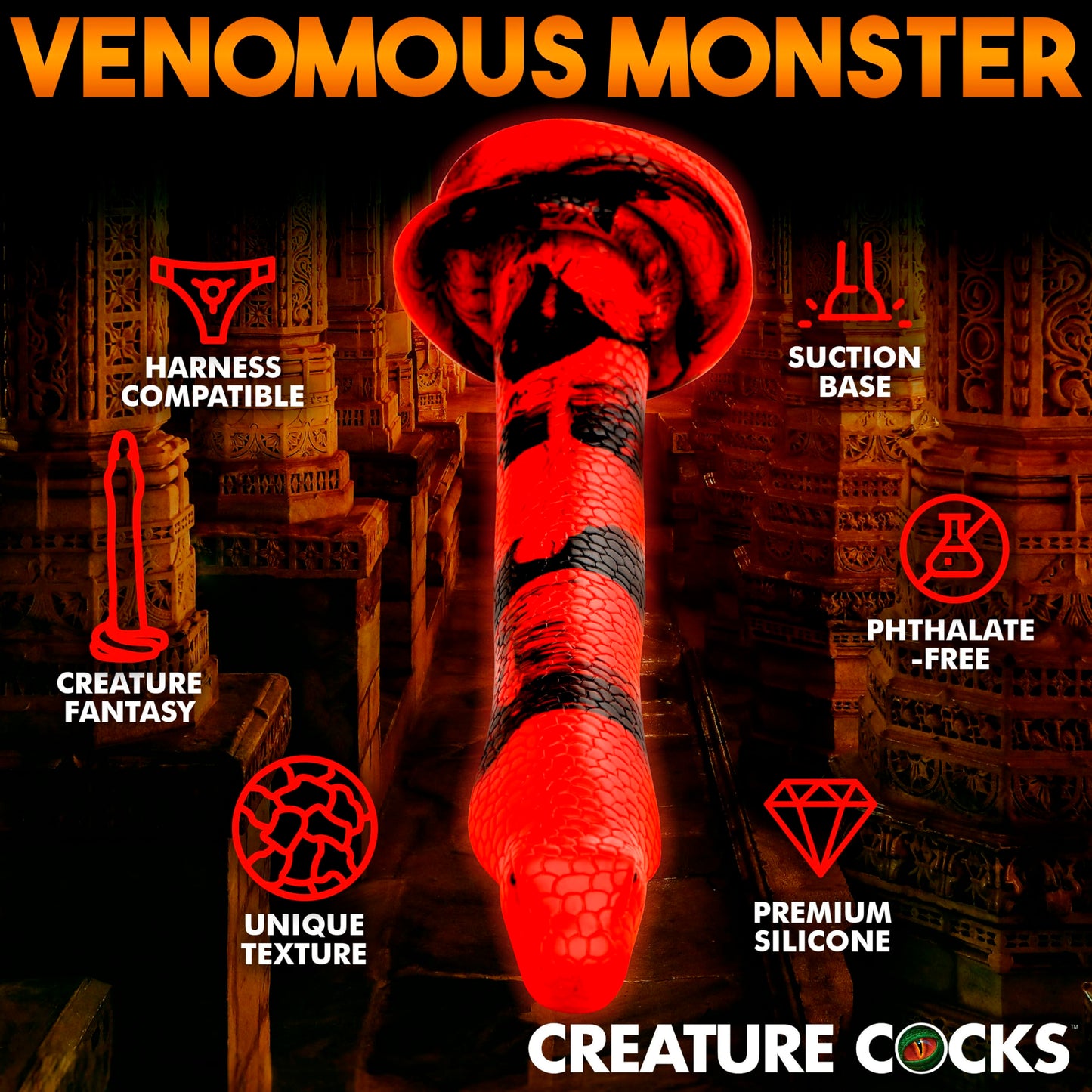 Creature Cocks King Cobra 14inch Silicone Dong