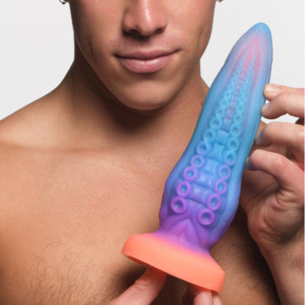 Tenta Cock Glow In The Dark Silicone Dildo