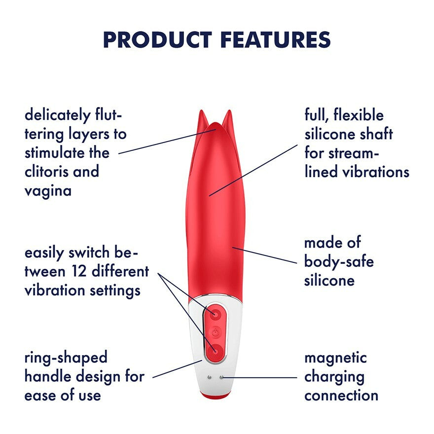 Satisfyer Vibes Power Flower Vibrator Red